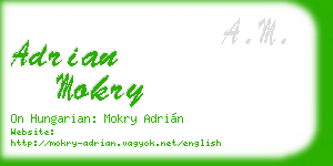adrian mokry business card